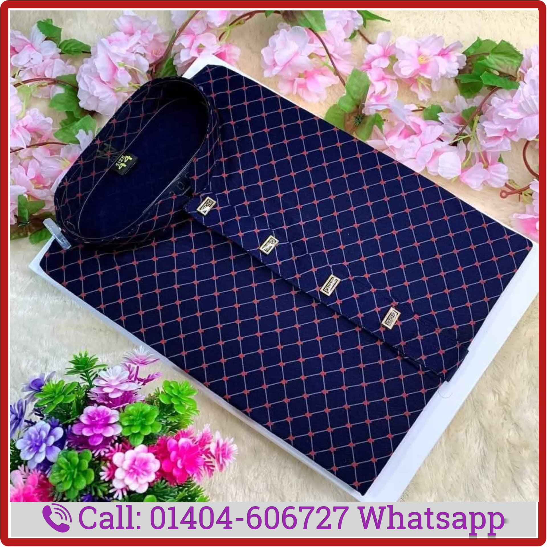 রঙ্গিন সুতি পাঞ্জাবী মডেল:-০৯